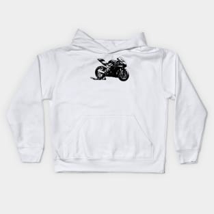 YZF R6 Motorcycle Sketch Art Kids Hoodie